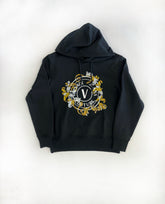 VERSACE JEANS COUTURE V-Emblem Baroque Regular-Fit Hoodie at Gravity NYC